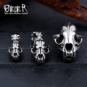 BEIER New 3D Machairodus Smilodon Dinosaur Head Pendants Stainless Steel Cool Fashion Unique Pedant High Quality BP8-096
BEIER New 3D Machairodus Smilodon Dinosaur Head Pendants Stainless Steel Cool Fashion Unique Pedant High Quality BP8-096