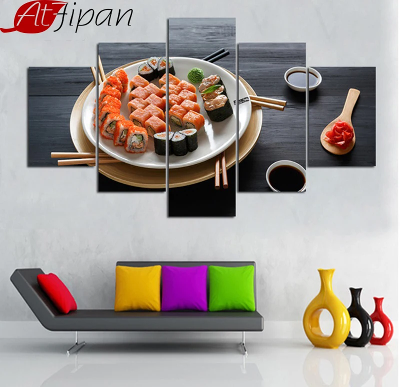AtFipan Japanese Famous Cuisine Delicious Sushi Home Decor Unframed Canvas Painting Poster Wall Art 5 Panels Modern Printings
AtFipan Japanese Famous Cuisine Delicious Sushi Home Decor Unframed Canvas Painting Poster Wall Art 5 Panels Modern Printings