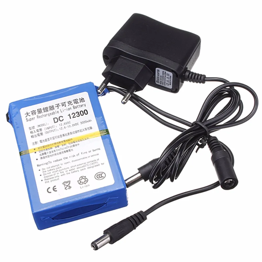 DC 12300 3000mAh Lithium Ion Rechargeable Battery AC Power Charger EU/US Plugs Rechargeable Battery For CCTV Camera
DC 12300 3000mAh Lithium Ion Rechargeable Battery AC Power Charger EU/US Plugs Rechargeable Battery For CCTV Camera