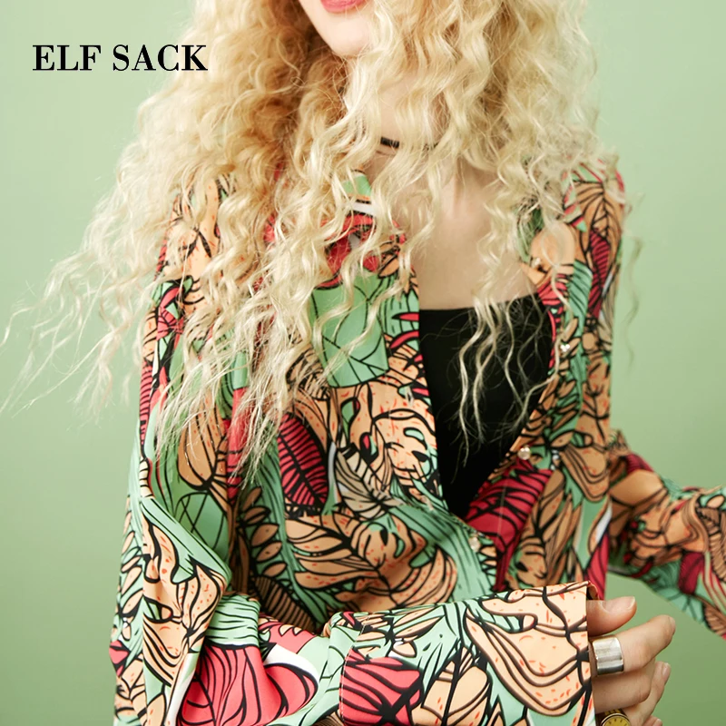 ELF SACK Autumn European New Fashion Woman Shirt Casual Full Loose Chiffon Blouse Turn-down Collar Floral Print Female Blouse
ELF SACK Autumn European New Fashion Woman Shirt Casual Full Loose Chiffon Blouse Turn-down Collar Floral Print Female Blouse
