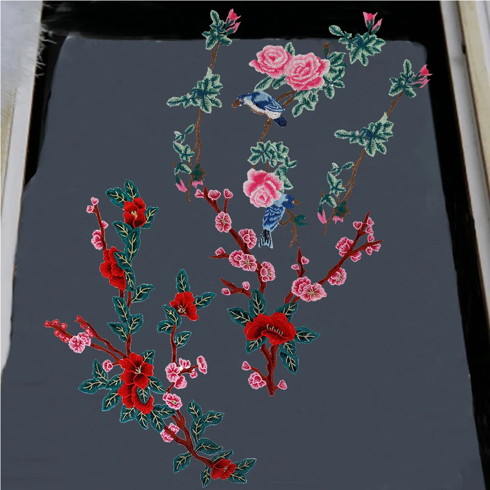 Plum Flowers Birds Embroidery Patches for Clothes Wedding Decoration Dress Sewing on Applique Suppliers P191
Plum Flowers Birds Embroidery Patches for Clothes Wedding Decoration Dress Sewing on Applique Suppliers P191