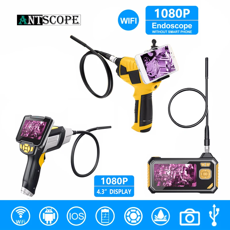 Antscope 4.3 inch Industrial Endoscope 1080P Inspection Camera for Auto Repair Tool Snake Hard Handheld Wifi Endoscope Android19
Antscope 4.3 inch Industrial Endoscope 1080P Inspection Camera for Auto Repair Tool Snake Hard Handheld Wifi Endoscope Android19