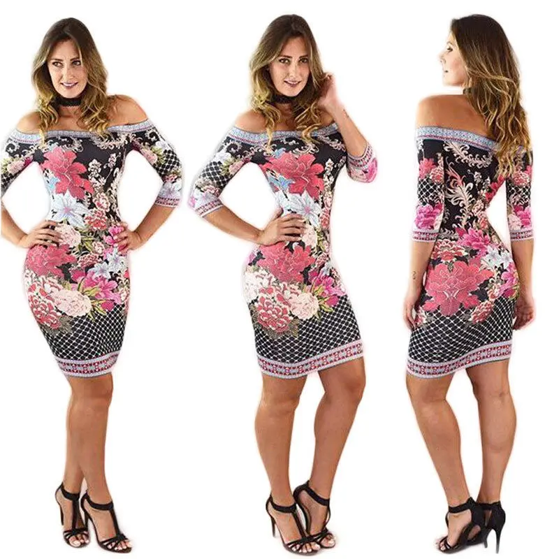 Sexy Women Casual Long Sleeve Dresses Off Shoulder Floral Dresses Party Evening Short Mini Dress S
Sexy Women Casual Long Sleeve Dresses Off Shoulder Floral Dresses Party Evening Short Mini Dress S