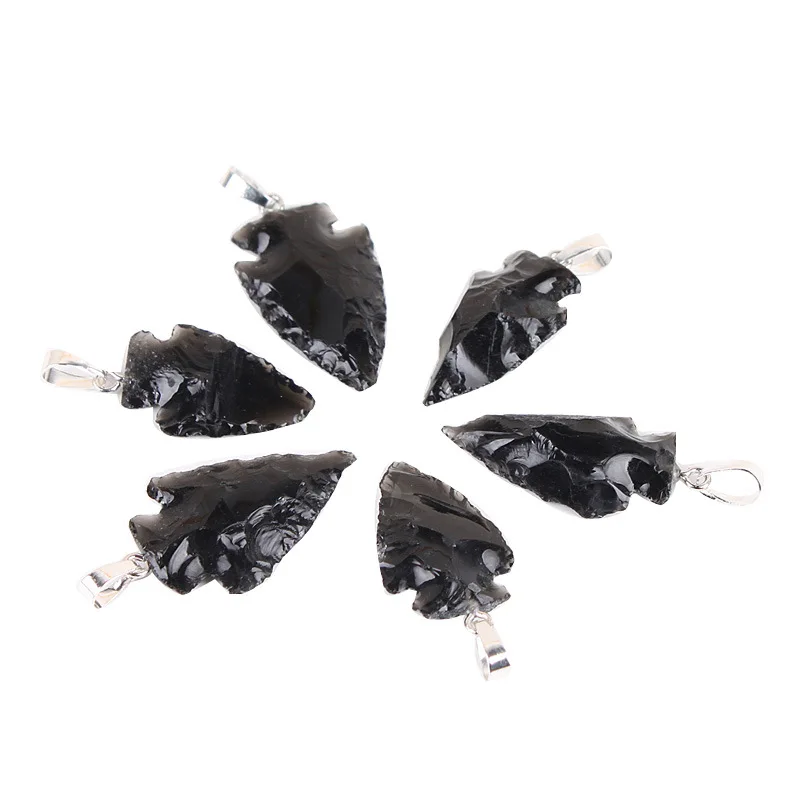 Punk Rock Male Raw Gems Stone Black Obsidian Pendant for Necklaces Arrowhead Clear Quartz Healing Point Natural Stone Pendants
Punk Rock Male Raw Gems Stone Black Obsidian Pendant for Necklaces Arrowhead Clear Quartz Healing Point Natural Stone Pendants