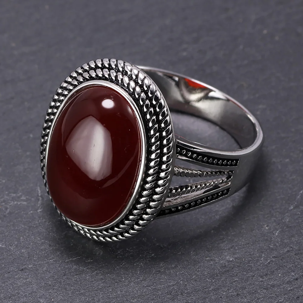 Genuine 925 Sterling Silver Rings Vintage Mens Turkish Rings With Green Red Original Onyx Stone Retro Hollow Design Man Jewelry
Genuine 925 Sterling Silver Rings Vintage Mens Turkish Rings With Green Red Original Onyx Stone Retro Hollow Design Man Jewelry