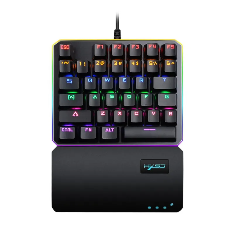 V200 One Hand Mechanical RGB Backlit Waterproof Gaming Keyboard RGB multiple backlight mode keyboard for PC
V200 One Hand Mechanical RGB Backlit Waterproof Gaming Keyboard RGB multiple backlight mode keyboard for PC