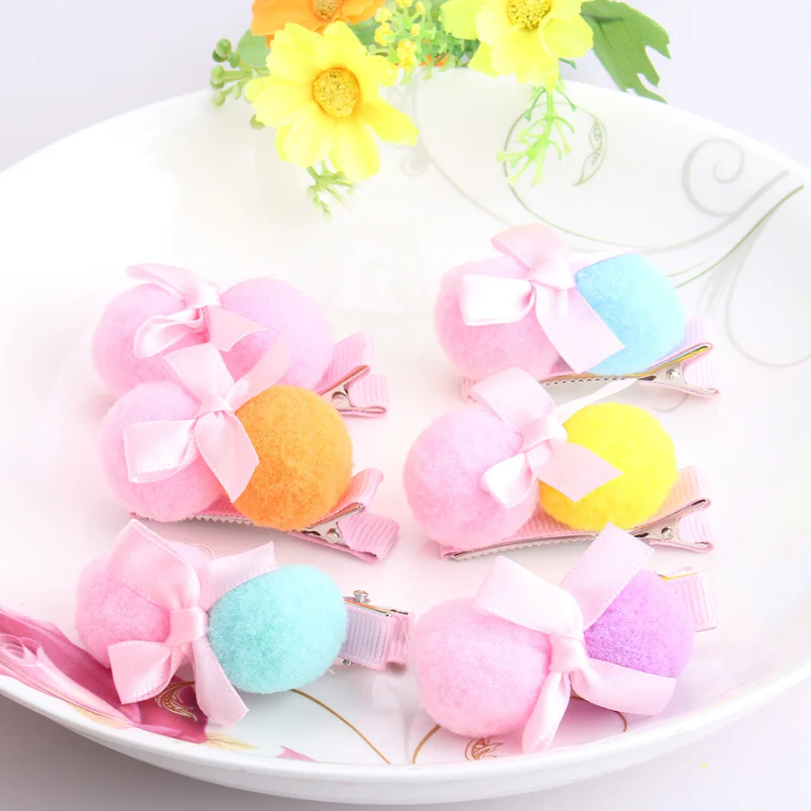 C Cute Kids Plush Ball Hairpins Baby Hair Accessories Ribbon Bowknot Children Ornaments Wholesale Brand Headdress Hair Clip
C Cute Kids Plush Ball Hairpins Baby Hair Accessories Ribbon Bowknot Children Ornaments Wholesale Brand Headdress Hair Clip