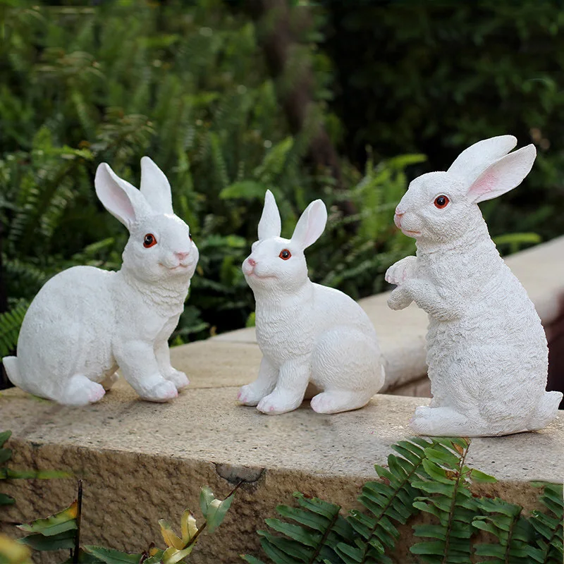 Outdoor Gardening Simulation Animal Ornaments Resin White Rabbit Sculpture Crafts Courtyard Park Figurines Garden Balcony Decor
Outdoor Gardening Simulation Animal Ornaments Resin White Rabbit Sculpture Crafts Courtyard Park Figurines Garden Balcony Decor