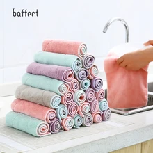 10 pçs/lote Espanador da Fibra Pano De Prato Pano de Prato Toalha de Pano De Lavagem De Bambu Toalha de Lavagem do Pano Mão Cozinha Mágica pano de Limpeza Limpando Rags(China)