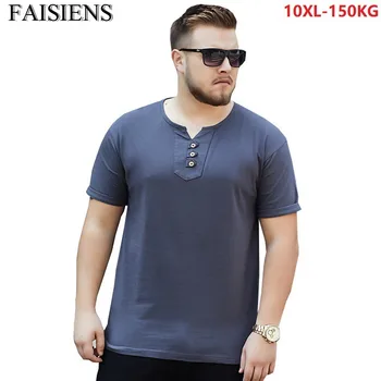 High Quality Men V-Neck Tshirt 7XL 8XL Short Sleeve High Street Plus Size Oversize Tees For Man 9XL 10XL 60 Cotton T-Shirt Tops
High Quality Men V-Neck Tshirt 7XL 8XL Short Sleeve High Street Plus Size Oversize Tees For Man 9XL 10XL 60 Cotton T-Shirt Tops