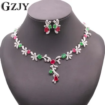 GZJY Fashion Gold Color Crystal AAA Zircon Necklace Earring Jewelry Set For Women Fashion Wedding Jewelry boucle d'oreille
GZJY Fashion Gold Color Crystal AAA Zircon Necklace Earring Jewelry Set For Women Fashion Wedding Jewelry boucle d'oreille