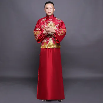 Vintage Wedding Bridegroom Embroidery Dragon Classic Full Length Long Robe Gown Traditional Male Hanfu Costume Tang Suit XS-L
Vintage Wedding Bridegroom Embroidery Dragon Classic Full Length Long Robe Gown Traditional Male Hanfu Costume Tang Suit XS-L