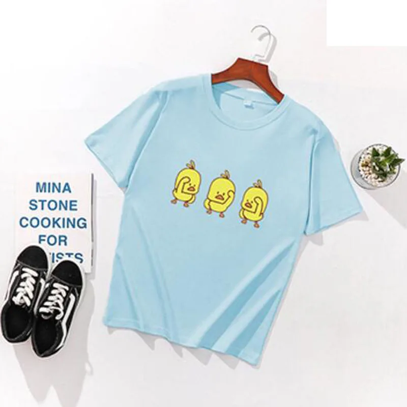 Little Duck Print Women T shirts Spring Summer Short Sleeve O Neck Cotton Spandex Women Tops Tees Slim Fit Women T-shirts
Little Duck Print Women T shirts Spring Summer Short Sleeve O Neck Cotton Spandex Women Tops Tees Slim Fit Women T-shirts