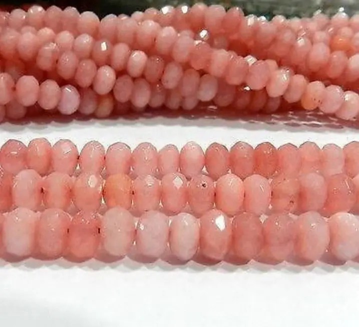

beads 5x8mm AAA Pink stone Gems Faceted Abacus Loose Bead 15'' #@