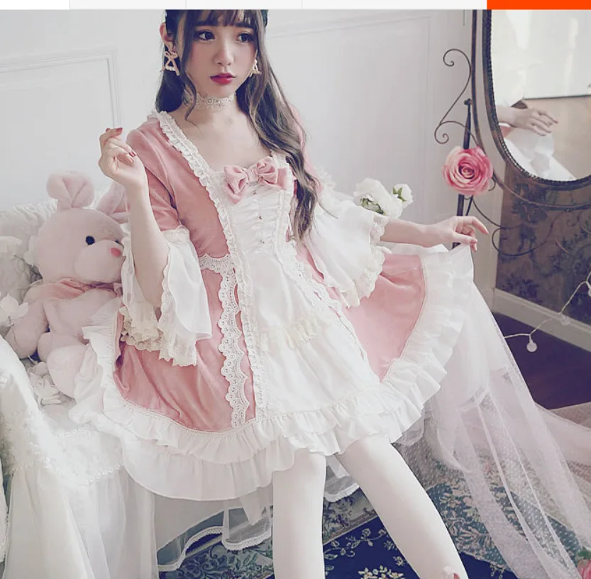 Lolita sweet princess dress Lolita lace Japanese princess dress soft sister op velvet dress
Lolita sweet princess dress Lolita lace Japanese princess dress soft sister op velvet dress