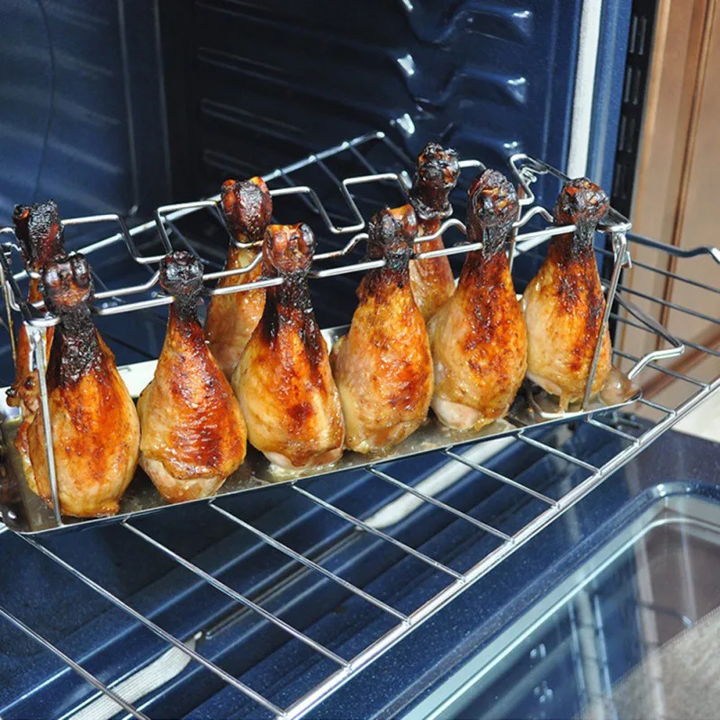 Stainless Steel Chicken Wing & Leg Holder Rack Grill Stand Roasting For BBQ Rib Non Stick Carbon Steel
Stainless Steel Chicken Wing & Leg Holder Rack Grill Stand Roasting For BBQ Rib Non Stick Carbon Steel