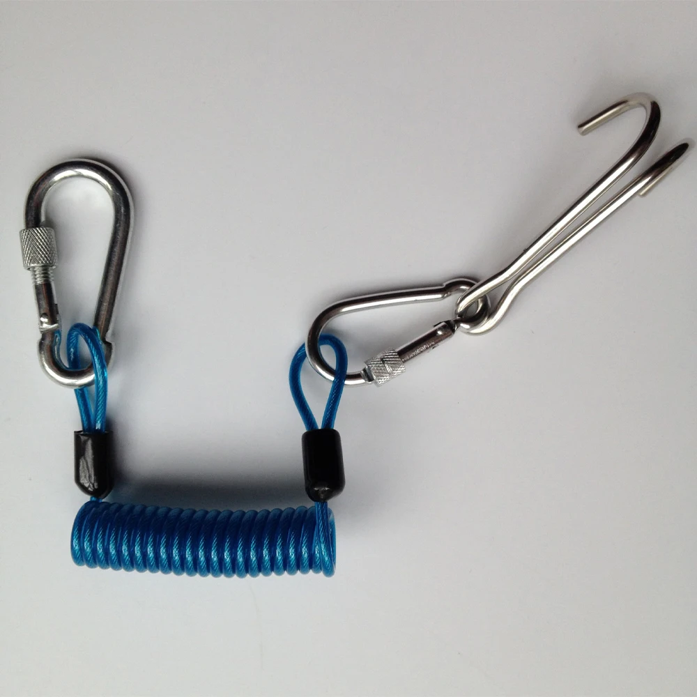 wholesale ! Scuba Diving Stainless Steel Double Reef Hook with Spiral Coil Lanyard aluminum clips
wholesale ! Scuba Diving Stainless Steel Double Reef Hook with Spiral Coil Lanyard aluminum clips