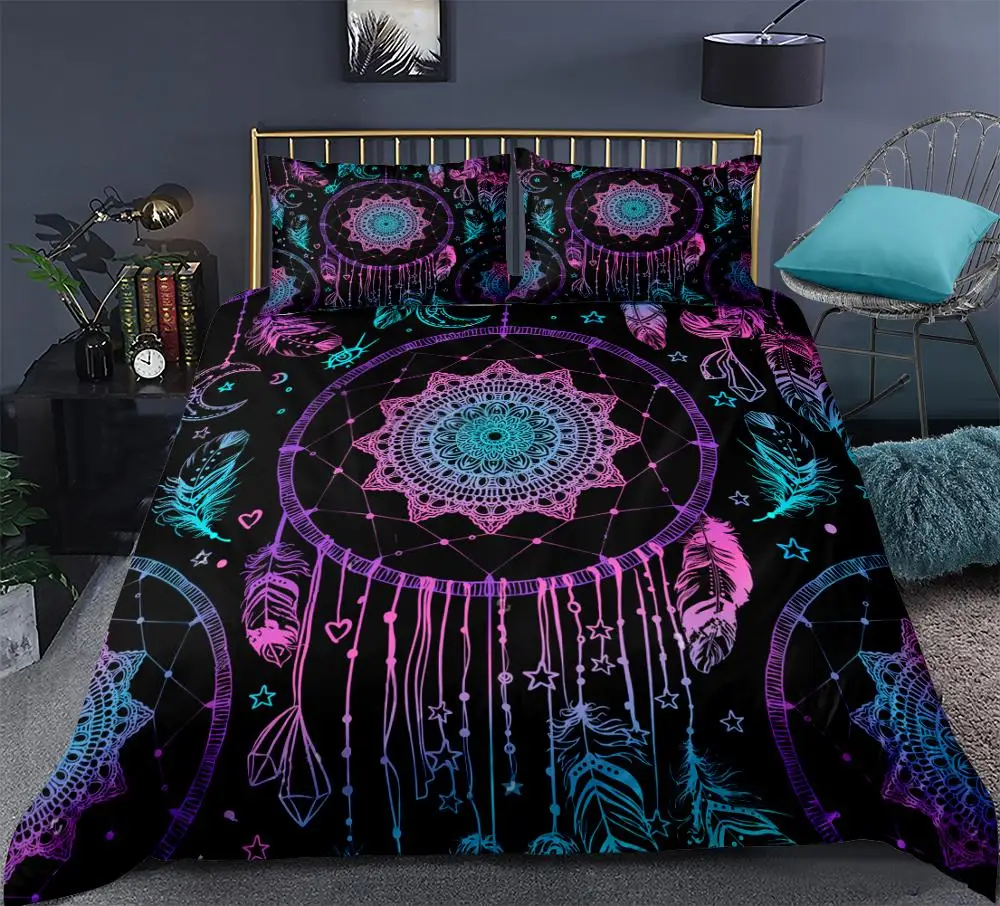 Dreamcatcher Bedding Set Purple Duvet Cover set Boho Feathers Bedclothes Galaxy 3-piece dropship
Dreamcatcher Bedding Set Purple Duvet Cover set Boho Feathers Bedclothes Galaxy 3-piece dropship