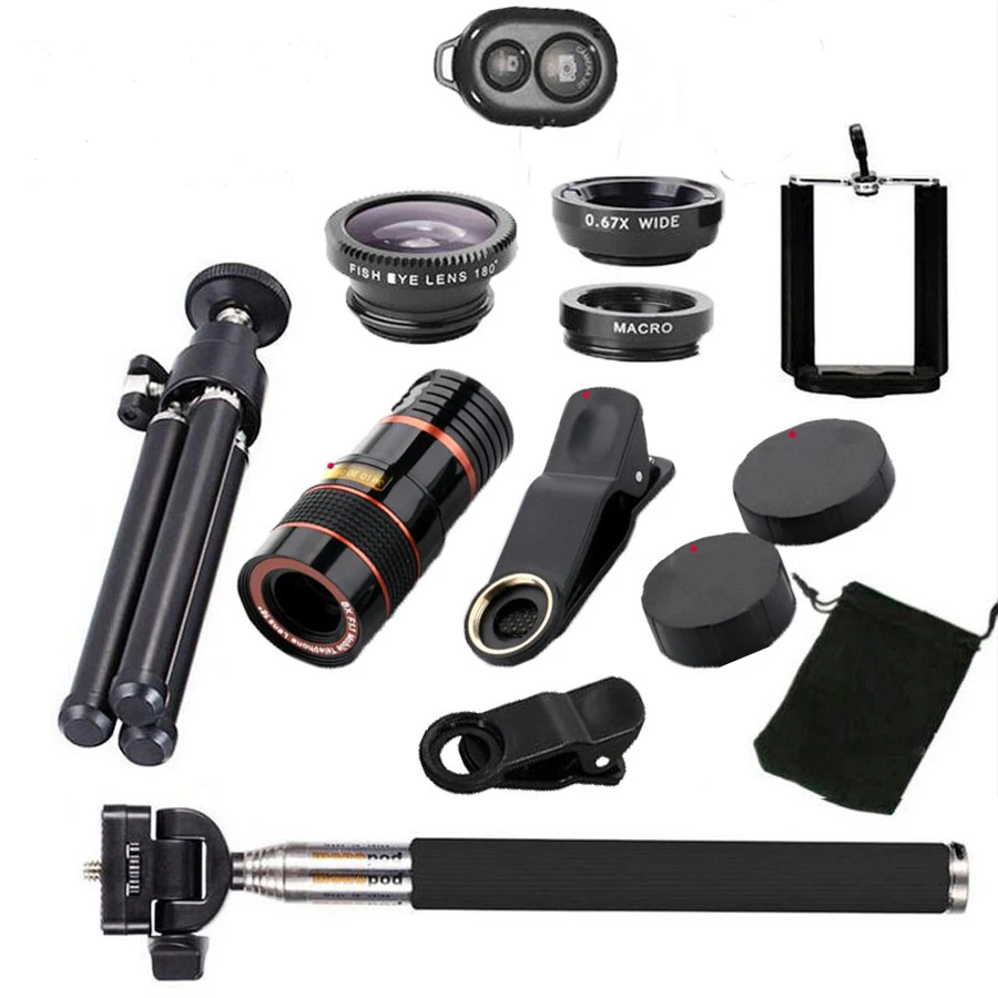 Ecusells 12x Zoom Telephoto Lens Fish Eye Lens Wide Angle Macro Lenses Cell Phone Mobile Tripod Camera Lens
Ecusells 12x Zoom Telephoto Lens Fish Eye Lens Wide Angle Macro Lenses Cell Phone Mobile Tripod Camera Lens