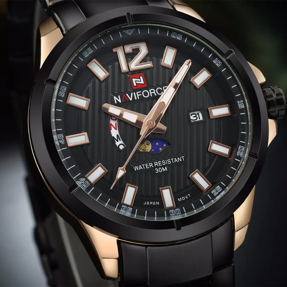 Naviforce fashion mens watches top brand luxury military quartz-watch full stainless steel waterproof watch men montre homme
Naviforce fashion mens watches top brand luxury military quartz-watch full stainless steel waterproof watch men montre homme