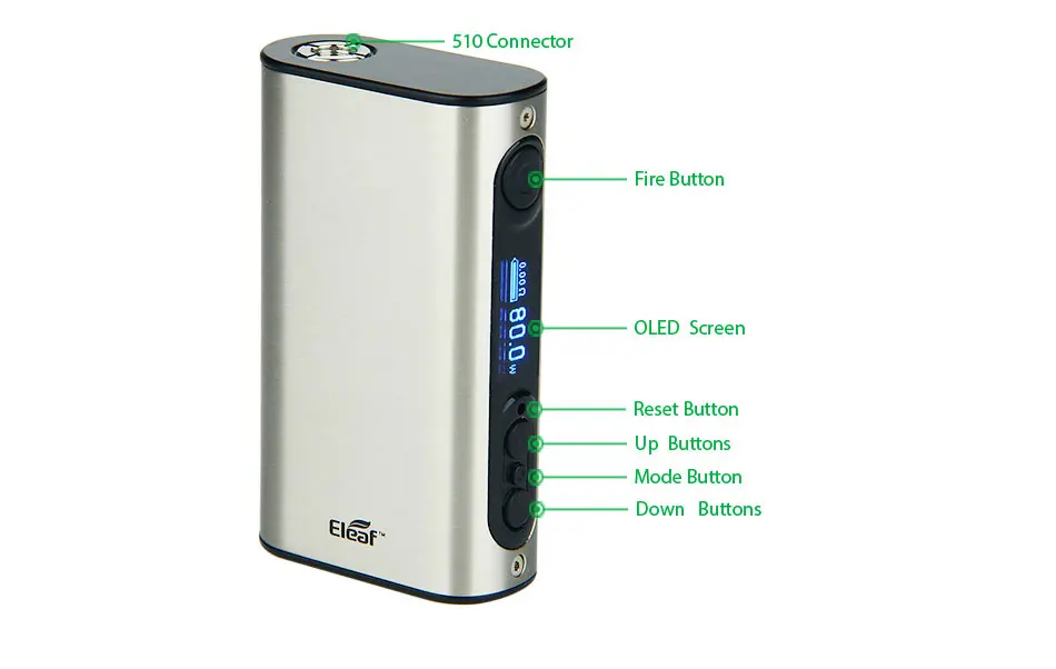 80W Original Eleaf IPower E-Cig Starter Kit Built In 5000mah Eleaf IPower TC Mod Battery&4ml Eleaf Melo 3 Atomizer Tank Vape Kit