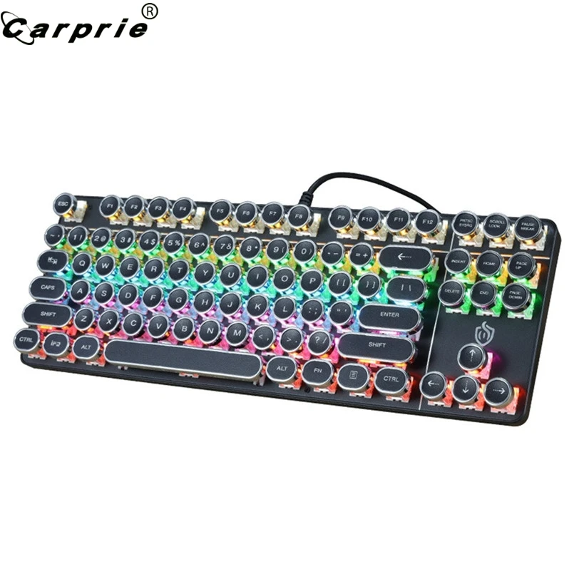 CAPRPIE Wired 87 Keys PUNK LED Backlit Lighting Gaming Keyboard USB Mechanical Keyboards Metal Gamer for Laptop 90301
CAPRPIE Wired 87 Keys PUNK LED Backlit Lighting Gaming Keyboard USB Mechanical Keyboards Metal Gamer for Laptop 90301