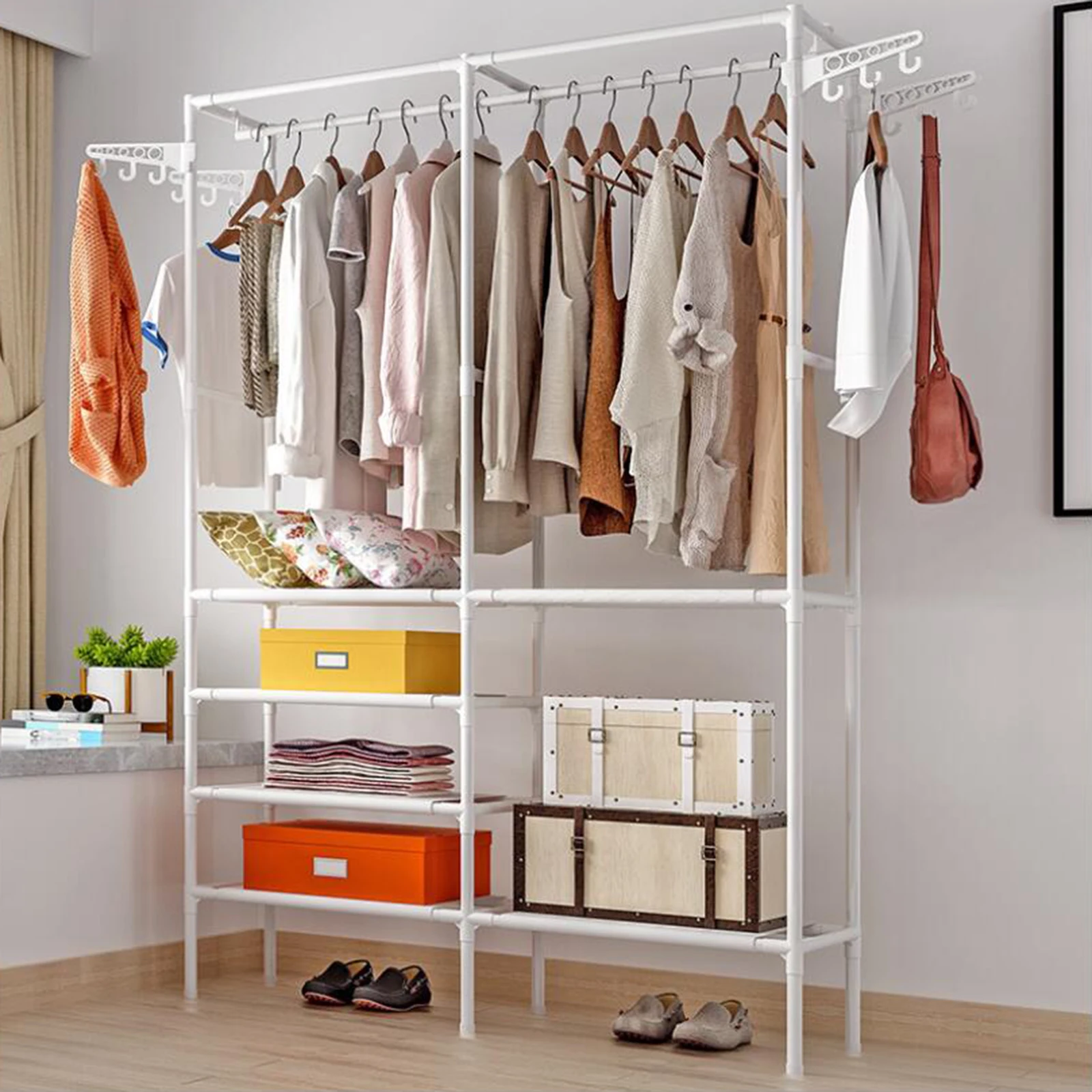 Anmas home 68" Black/white Clothes Storage Rack Closet Organizer Garment Storage Rack Clothes Hanger
Anmas home 68" Black/white Clothes Storage Rack Closet Organizer Garment Storage Rack Clothes Hanger