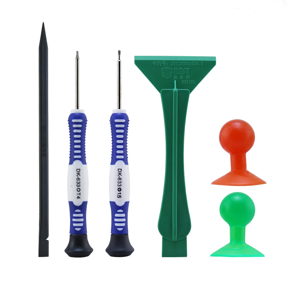 6 in 1 Hand Tools Set Precision 1.5mm Phiilips T4 Trox Screwdriver Suction Cup for iPad Mini 1 2 3 Repair Tools Kit
6 in 1 Hand Tools Set Precision 1.5mm Phiilips T4 Trox Screwdriver Suction Cup for iPad Mini 1 2 3 Repair Tools Kit