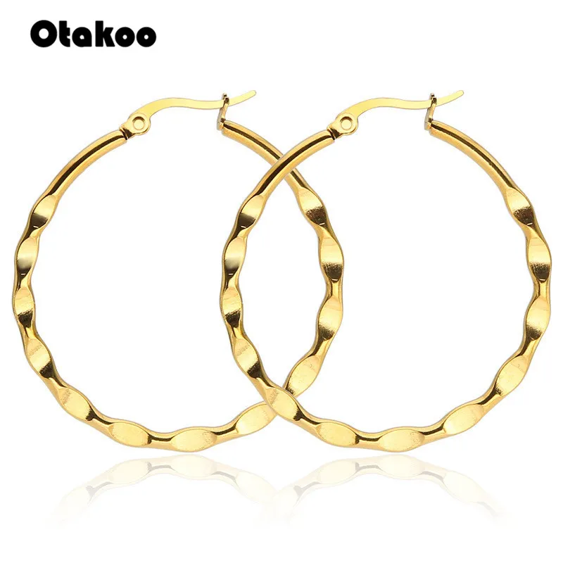 Otakoo Fashion Jewelry Gold Silver Color Big Hoop Earrings Exquisite Round Circle Earrings Women Hot Sale Korean Style Wholesale
Otakoo Fashion Jewelry Gold Silver Color Big Hoop Earrings Exquisite Round Circle Earrings Women Hot Sale Korean Style Wholesale