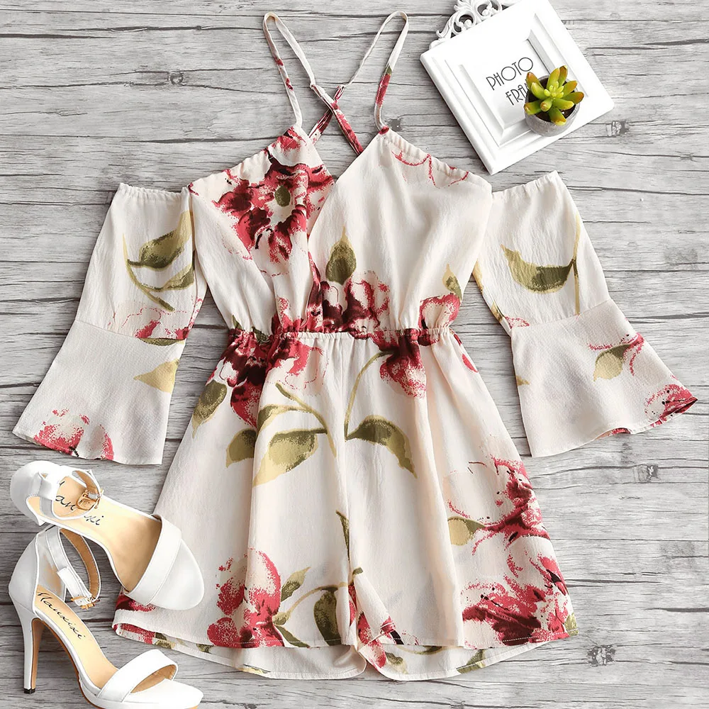 ZAFUL Women Swim Dress Flower Print Flare Sleeve Cami Romper Summer Beach Swimming Dress Swimsuit
ZAFUL Women Swim Dress Flower Print Flare Sleeve Cami Romper Summer Beach Swimming Dress Swimsuit