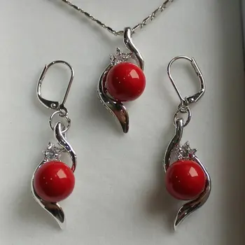 Hot sell Noble- hot sell new - new perfect match jewelry set 10mm red shell pearl pendant & earring
Hot sell Noble- hot sell new - new perfect match jewelry set 10mm red shell pearl pendant & earring