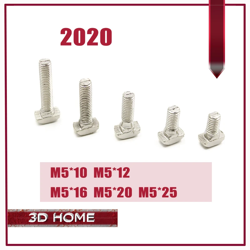20Pcs M5*10/12/16/20/25mm Carbon steel T type Nuts Fastener Aluminum Connector For EU Standard 2020 Industrial Aluminum Profile
20Pcs M5*10/12/16/20/25mm Carbon steel T type Nuts Fastener Aluminum Connector For EU Standard 2020 Industrial Aluminum Profile