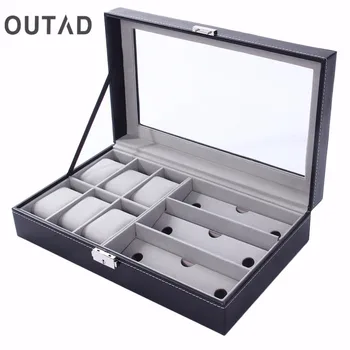 PU Leather 6+3 Grids Watch box Holder Storage Glasses Organizers Casket Jewelry Display Holder Container Luxury Gifts 2020
PU Leather 6+3 Grids Watch box Holder Storage Glasses Organizers Casket Jewelry Display Holder Container Luxury Gifts 2020
