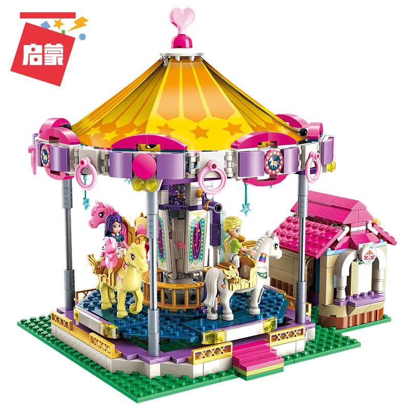 Carousel Fantasy Sets kits 646 pcs Compatible with lego in building Blocks girl friends Series Model Brick Toys For Children
Carousel Fantasy Sets kits 646 pcs Compatible with lego in building Blocks girl friends Series Model Brick Toys For Children