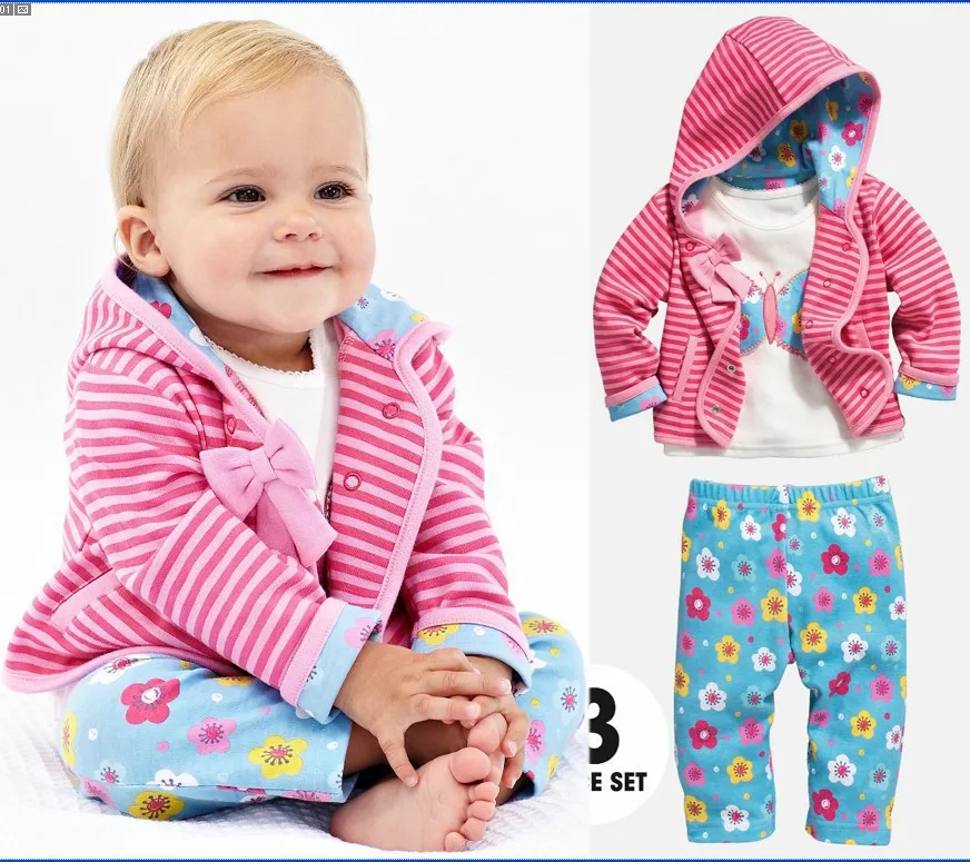 Baby girls clothing set Childrens clothing suits jacket+shirt+pants 3pcs autumn female kids stripe flower bow Butterfly alince Baby girls clothing set Childrens clothing suits jacket+shirt+pants 3pcs autumn female kids stripe flower bow Butterfly alince<br><br>Aliexpress