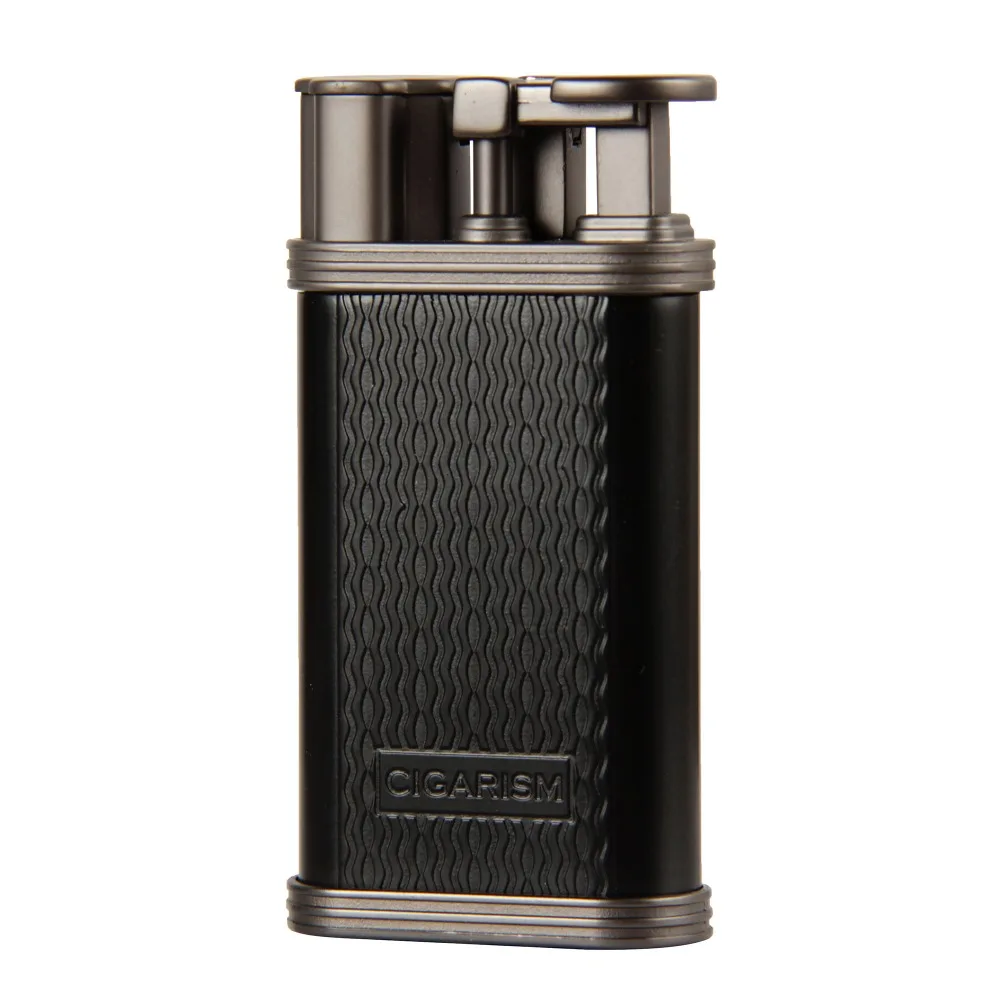 CIGARISM Black Wave Pattern Zine-alloy 1 Torch Jet Flame Professional Cigar Lighter
CIGARISM Black Wave Pattern Zine-alloy 1 Torch Jet Flame Professional Cigar Lighter