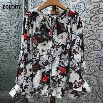 100%Silk Blouse Shirt 2019 Autumn Fashion Blouses Women V-Neck Chic Print Long Sleeve Casual Work Shirt Office Lady Tops Blusa
100%Silk Blouse Shirt 2019 Autumn Fashion Blouses Women V-Neck Chic Print Long Sleeve Casual Work Shirt Office Lady Tops Blusa