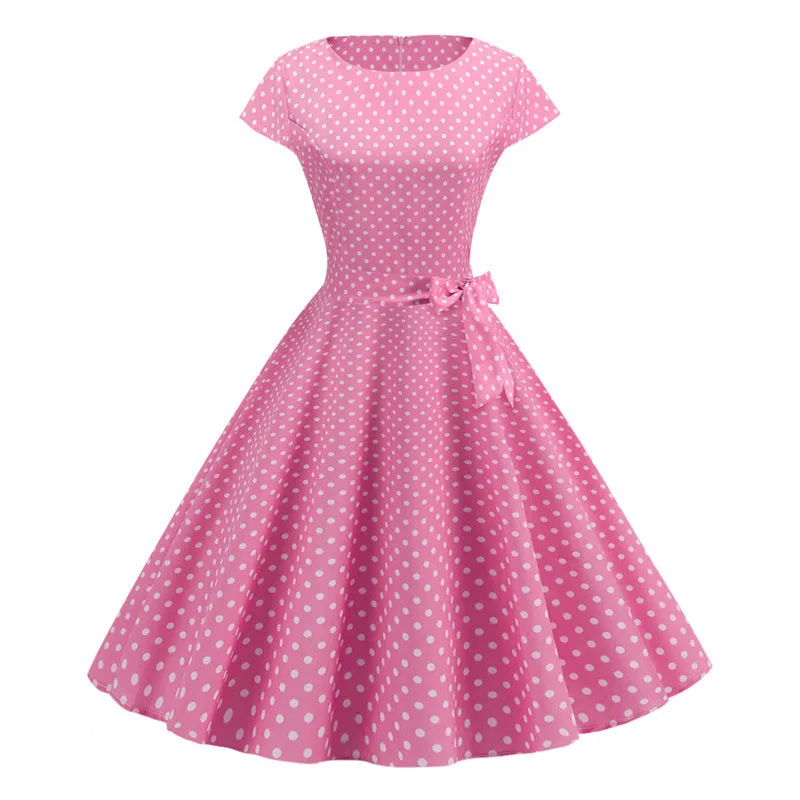 Pink Dot Summer Dress 2019 New Fashion Short Sleeve O-neck 50s 60s Retro Vintage Pinup Rockabilly Knee-Length Dress Casual Swing
Pink Dot Summer Dress 2019 New Fashion Short Sleeve O-neck 50s 60s Retro Vintage Pinup Rockabilly Knee-Length Dress Casual Swing
