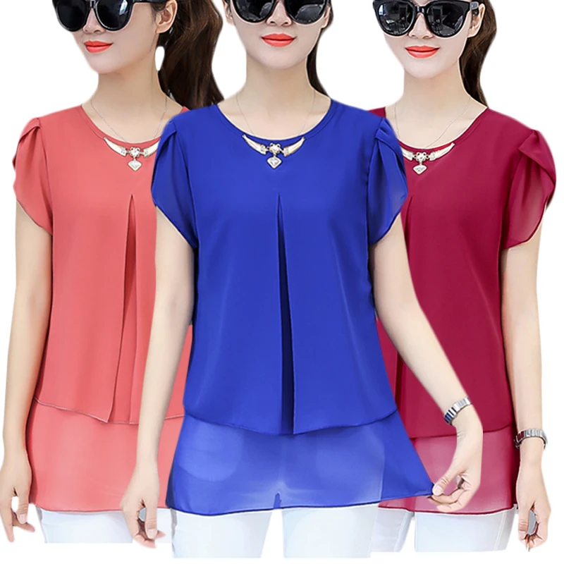 2019 Summer New Blouse Shirt Women Blouses Multi Colors Casual Style Tops O-Neck Short Sleeve Chiffon Shirt Blusas Femininas Top
2019 Summer New Blouse Shirt Women Blouses Multi Colors Casual Style Tops O-Neck Short Sleeve Chiffon Shirt Blusas Femininas Top