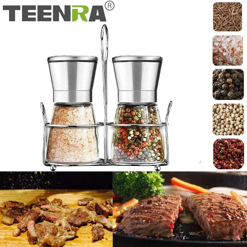 TEENRA Manual Pepper Mill Grinder Stainless Steel Salt Grinder Pepper Spice Mill Grinder Muller Kitchen Gadgets
TEENRA Manual Pepper Mill Grinder Stainless Steel Salt Grinder Pepper Spice Mill Grinder Muller Kitchen Gadgets