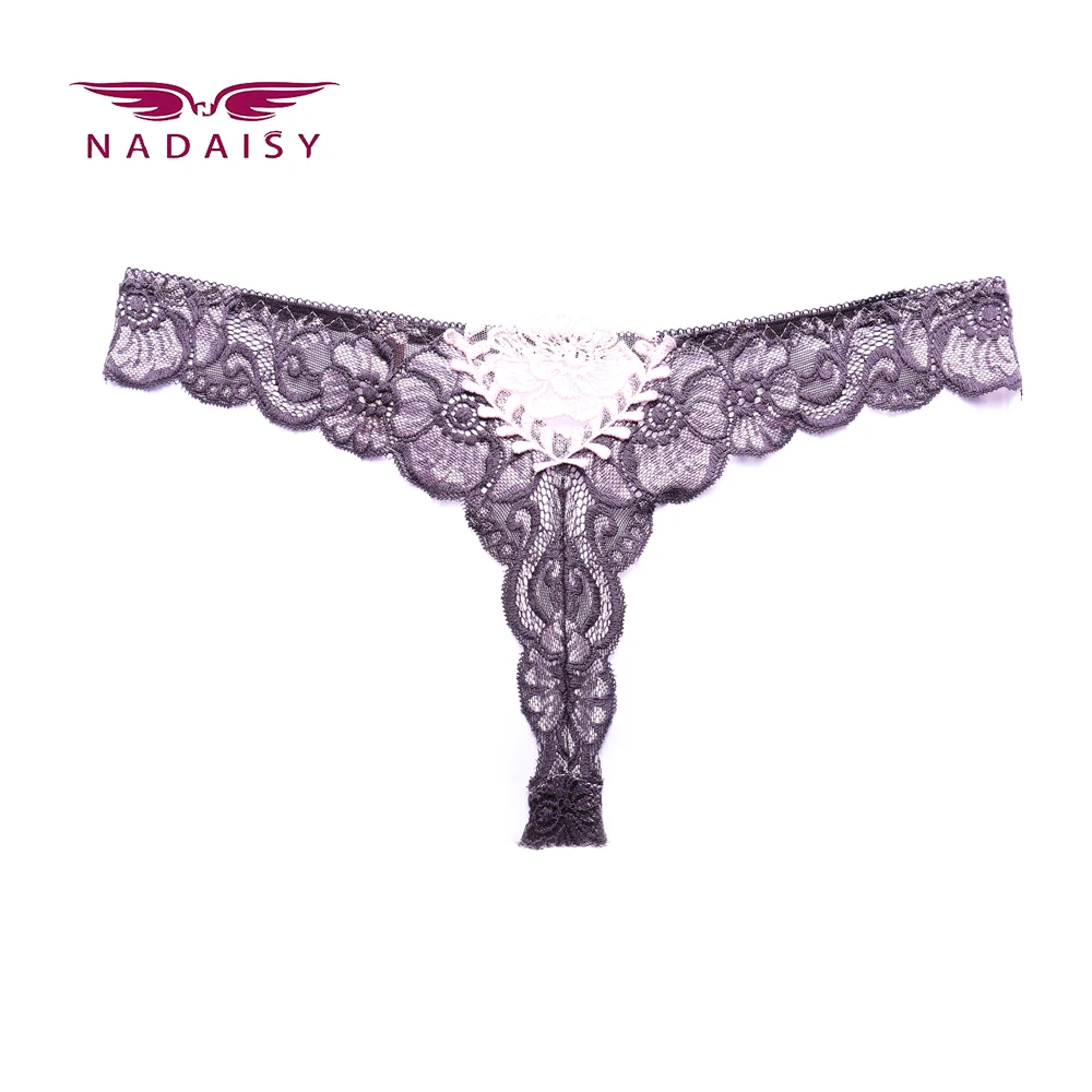 

Nadaisy Tanga Lace Mesh Underwear Women g string Tangas Sexy Thong Panties Ladies Briefs High Cut Cheeky Lingerie Erotic Hipster