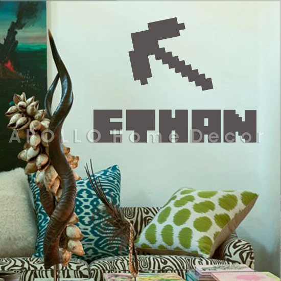 Creative design Customer-made Minecraft Personalized Kids Name Removable Vinyl Wall Sticker Decor-You Choose Name and Color
Creative design Customer-made Minecraft Personalized Kids Name Removable Vinyl Wall Sticker Decor-You Choose Name and Color