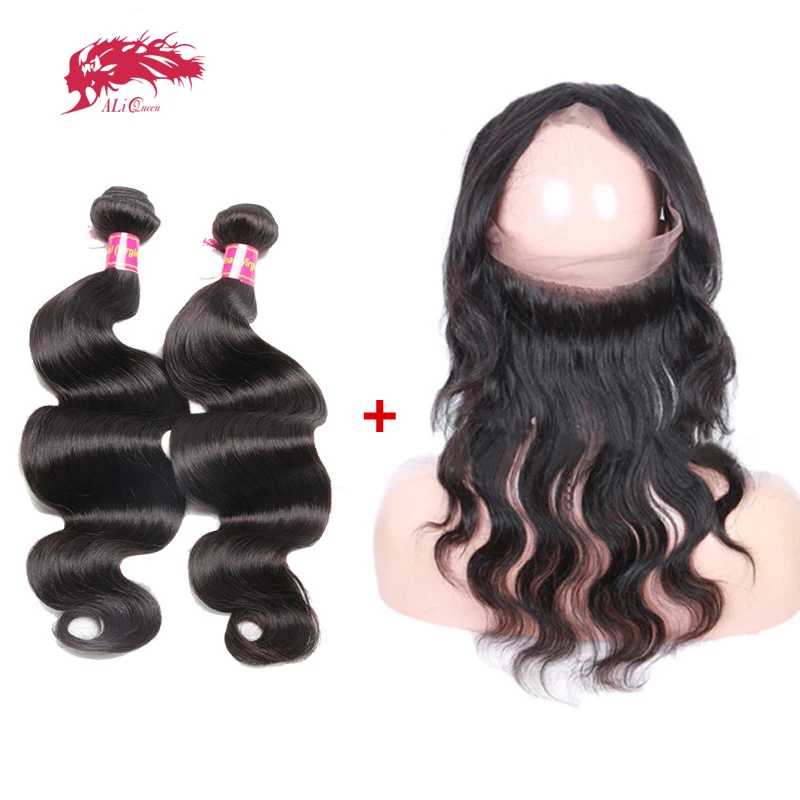Ali Queen Human Hair Bundles With 360 Lace Frontal Closure Brazilian Body Wave Unprocessed Virgin Natural Color Adjustable Swiss
Ali Queen Human Hair Bundles With 360 Lace Frontal Closure Brazilian Body Wave Unprocessed Virgin Natural Color Adjustable Swiss