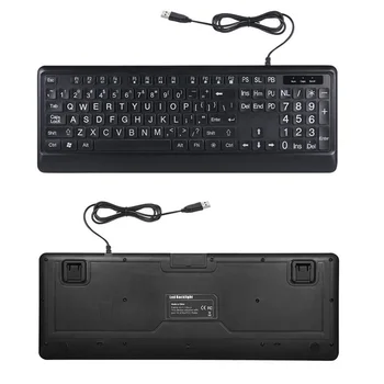 Powstro 104 Key USB Interface Large Print Backlit Wired Keyboard Large Type mechanical Gaming Keyboards For Tablet PC Backlight
Powstro 104 Key USB Interface Large Print Backlit Wired Keyboard Large Type mechanical Gaming Keyboards For Tablet PC Backlight
