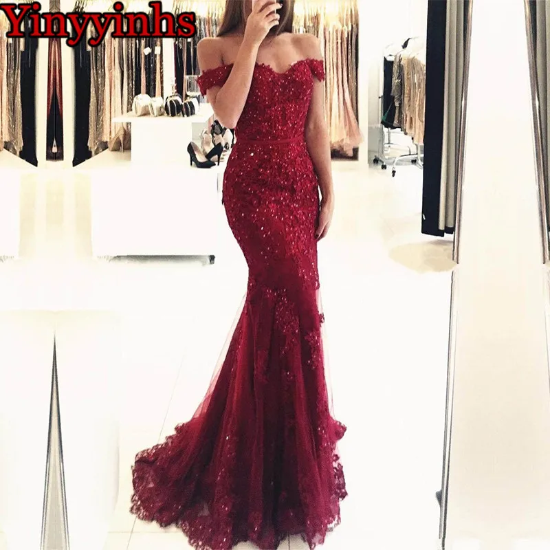 AE108-Off-the-Shoulder-Long-Dress-Mermaid-Evening-Dress-2018-Lace-Robe-De-Soiree-longue-Formal (2)