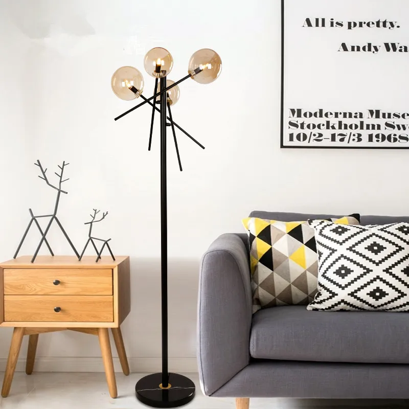4 heads G9 amber glass floor lamps lights led living room bedroom hotel project office industrial black metal standing lamp
4 heads G9 amber glass floor lamps lights led living room bedroom hotel project office industrial black metal standing lamp