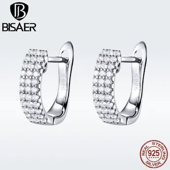BISAER Bling Clear Cubic Zirconia Elegant 925 Sterling Silver Hoop Earrings for Women Wedding Statement Luxury Jewelry GXE560
BISAER Bling Clear Cubic Zirconia Elegant 925 Sterling Silver Hoop Earrings for Women Wedding Statement Luxury Jewelry GXE560