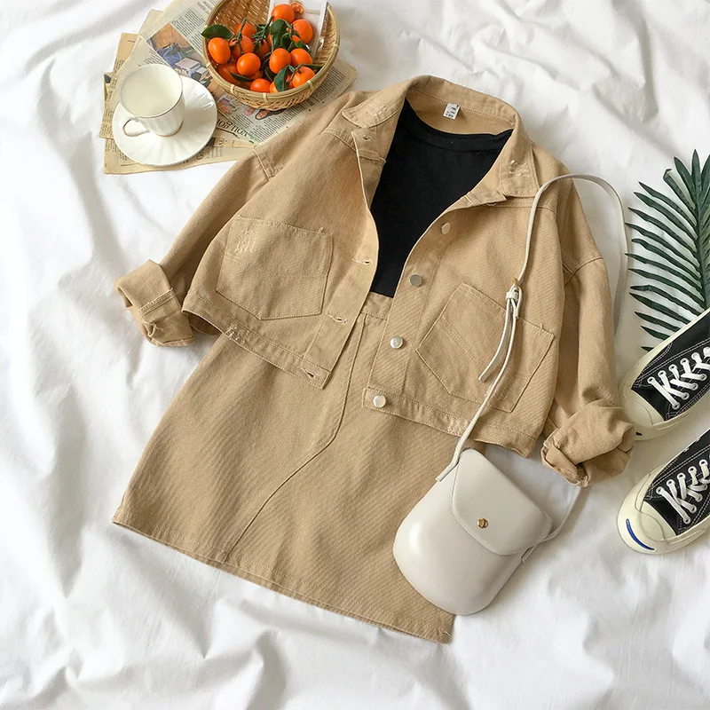 Ins Harajuku Fashion Autumn 2019 New Korean Style of the Two-piece Denim Jacket Mini Skirt Fashion Temperament Hipster Suit
Ins Harajuku Fashion Autumn 2019 New Korean Style of the Two-piece Denim Jacket Mini Skirt Fashion Temperament Hipster Suit