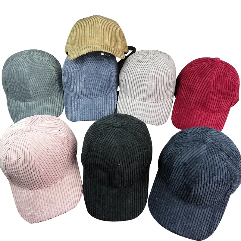 Men Corduroy Baseball Cap Solid Unisex Couple Casquette Hats Autumn Winter Women Snapback Caps Fashion Hip Hop Caps For Women (14)