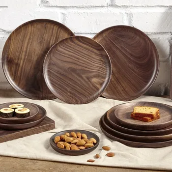 Black Walnut Round Wooden Serving Tray Fruit Plate Wood Plate Circle Pallet Japanese Style Dried Fruit Plate
Black Walnut Round Wooden Serving Tray Fruit Plate Wood Plate Circle Pallet Japanese Style Dried Fruit Plate